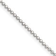 thumbnail image 6 of 925 Sterling Silver 1.15mm Square Beaded Chain 16 Inch, 6 of 7