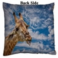 thumbnail image 2 of PKQWTM A Giraffe Show Tongue Blue Sky Reversible Mermaid Cushion Cover Home Decor Sequin Pillow Case Size 18x18 inches, 2 of 2