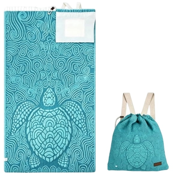 2026 New 2-In-1 Convertible Beach Towel Backpack, Sand-Repelling Microfiber Towel That Converts To A Bag, Quick-Dry, With Inner Pocket, For Travel, Camping, And Beach