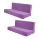 thumbnail image 4 of Fundas de cojín para Camper, fundas de respaldo, banco de repuesto fácil de instalar, 2 piezas Violeta, 4 of 8