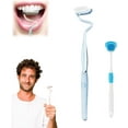 thumbnail image 1 of S Shaped Toothbrush, Multi-Functional S-Shaped Toothbrush, Scientific Vertical Brush Comprehensive Care for Teeth and Gums, Ultra-Clean Adult Soft Interdental toothbrushes (Blue), 1 of 7