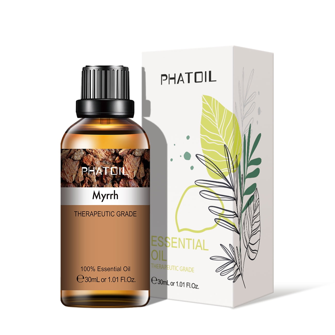 PHATOIL Myrrh Essential Oils for Diffusers Humidifier 100% Pure Natural Aromatherapy Massage Bath Sleep Relaxation 30ml/1.01 fl.Oz