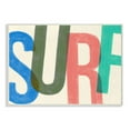 thumbnail image 1 of Stupell Industries Surf Print Beach Modern Textured Word Design Wall Plaque by Daphne Polselli, 1 of 1