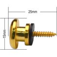 thumbnail image 4 of MAXCHEER 2PCS Mushroom Style Guitar Ukulele Bass Strap Lock Lock Metal Music Parts (Gold), 4 of 7