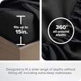 thumbnail image 4 of HTOOQ Queen Sheet Set HTOOQ 1800 UltraHTOOQ Soft Microfiber Queen Bed Sheets HTOOQ Double Brushed HTOOQ Queen Sheets Set HTOOQ Deep Pocket HTOOQ Bedding Sheets & Pillowcases (Queen, Black), 4 of 6