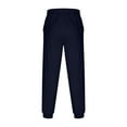 thumbnail image 4 of Wrtxtat Sweatpants for Men Lightweight Elastic Waist Track Pants with Pockets Casual Straight Leg Summer Hiking Camping Trousers Dark Blue XXXL, 4 of 6