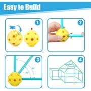 Fort Building Kit for Kids, 140pcs STEM Toys for Boys 4-12Y, Kids Tunnel DIY Fort Building Castles Indoor Outdoor Toy