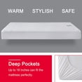 thumbnail image 5 of Gaomon King Heated Mattress Pad, Quilted Electric Bed Warmer, 5 Heat Settings, 10Hr Timer, Deep Pocket, Washable, White 78"x80", 5 of 8