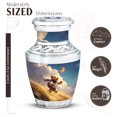 thumbnail image 2 of JAGASY Teddy Bear Small Urn for Human Ashes Keepsake - Blue Urn for Ashes Adult Male & Female - White Clouds Kite & Grass Decorative Urns for Mom - Unique Cremation Urns for Dad - (3 Inch), 2 of 7