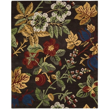 Nourison  Applique Chocolate Area Rug (7'6 x 9'6) - 7'6" x 9'6"