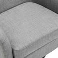 thumbnail image 3 of DREAMSIDEA Modern Upholstered Barrel Chair Swivel Accent Chair for Living Room Linen - Light Grey/Linen, 3 of 4