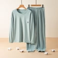 thumbnail image 1 of Traje de hogar cálido alemán de terciopelo de otoño e invierno, pantalones casuales de manga larga, pijamas para el hogar, traje de hogar grueso de terciopelo de doble cara con cuello, 1 of 6