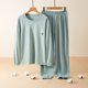 thumbnail image 1 of Traje de hogar cálido alemán de terciopelo de otoño e invierno, pantalones casuales de manga larga, pijamas para el hogar, traje de hogar grueso de terciopelo de doble cara con cuello, 1 of 6
