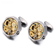 thumbnail image 2 of Gemelos de movimiento gemelos de reloj mecánico dorado gemelos de camisa de negocios movimiento móvil, 2 of 3