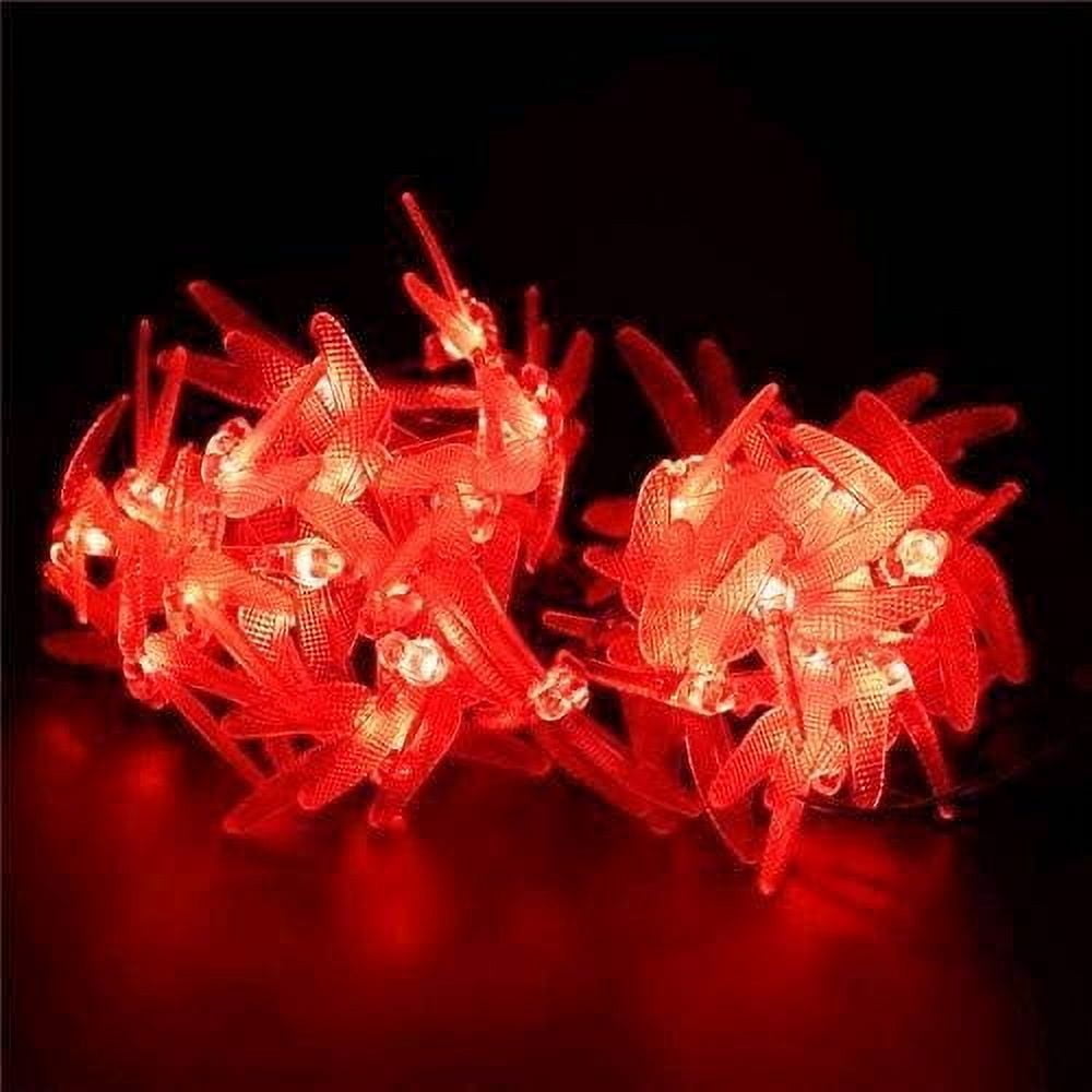 Outdoor Garden Solar String Lights, 7m 50LED Solar Garden Dragonfly String Lights Dragonfly String Light Waterproof for Yard