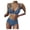 Blue, variant on Aoochasliy Bikinis for Women Clearance Women Striped Push Up High Cut Hight Waist Halter Bikini Set Two Piece Swimsuit