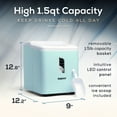 thumbnail image 2 of Igloo Automatic Self-Cleaning 26-Pound Ice Maker, Countertop Size, Large or Small Ice Cubes, LED Control Panel, Ice Scoop Included, Aqua, 2 of 6