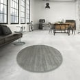thumbnail image 3 of Ahgly Company Indoor Round Contemporary Gunmetal Gray Abstract Area Rugs, 6' Round, 3 of 6
