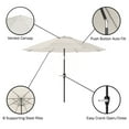 thumbnail image 3 of Pure Garden 10FT Patio Umbrella with Auto Tilt and Vented Canopy (Tan), 3 of 8