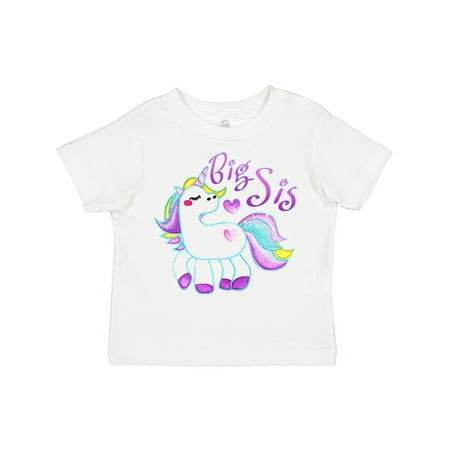 

Inktastic Big Sis Unicorn Gift Toddler Toddler Girl T-Shirt