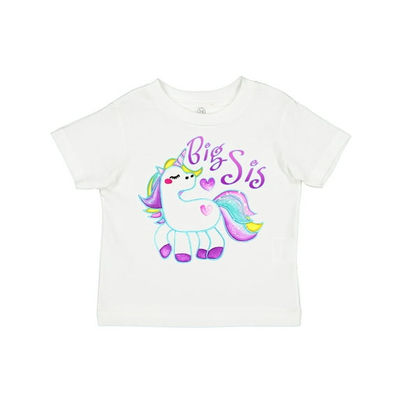 Inktastic Big Sis Unicorn Girls Toddler T-Shirt