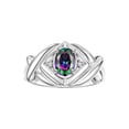 thumbnail image 1 of RYLOS Bagues pour Femmes Bague en Or Blanc 14K XOXO Câlins et Baisers Bague Pierre Précieuse 7X5MM et Diamant Juin Alexandrite Bijoux Taille 8, 1 of 9