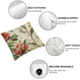 thumbnail image 6 of nygtbtfer Throw Pillow Covers Set of 2 Decorative Spring Pillow Covers Linen Flower Farmhouse Pillowcases for Sofa Couch Living Room Outdoor White, 6 of 7