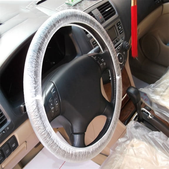 500PCS Car Steering Wheel Cover For Disposable Plastic Protective Covers Universal