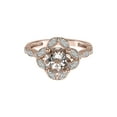 thumbnail image 4 of 1-1/4 Carat T.G.W. Morganite & 1/8 Carat T.W. Diamond Quatrefoil Engagement Ring in 10k Rose Gold, 4 of 4
