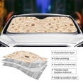 thumbnail image 5 of Fuzoiu Coffee Time Print Car Windshield Sun Shade,Block Uv Rays Sunshade,Foldable Front Window Sun Visor Protector for Car,SUV,Truck-Keep Vehicle Cool-Coffee Time, 5 of 8