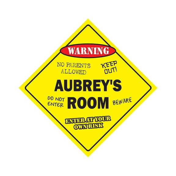 SignMission X-Aubreys Room 12 x 12 in. Crossing Zone Xing Room Sign - Aubreys