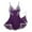 Purple, variant on Tosmy Lingerie For Women Ladies Lingerie Lace Mesh Nightgown Chemise Boudoir Nighty Sleepwear Nightgown