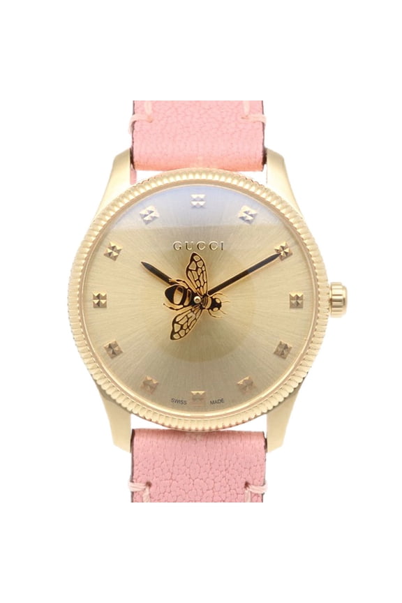 Pre-Owned Gucci G-Timeless Watch, GP 126.5 Quartz, Ladies, Used, Bee