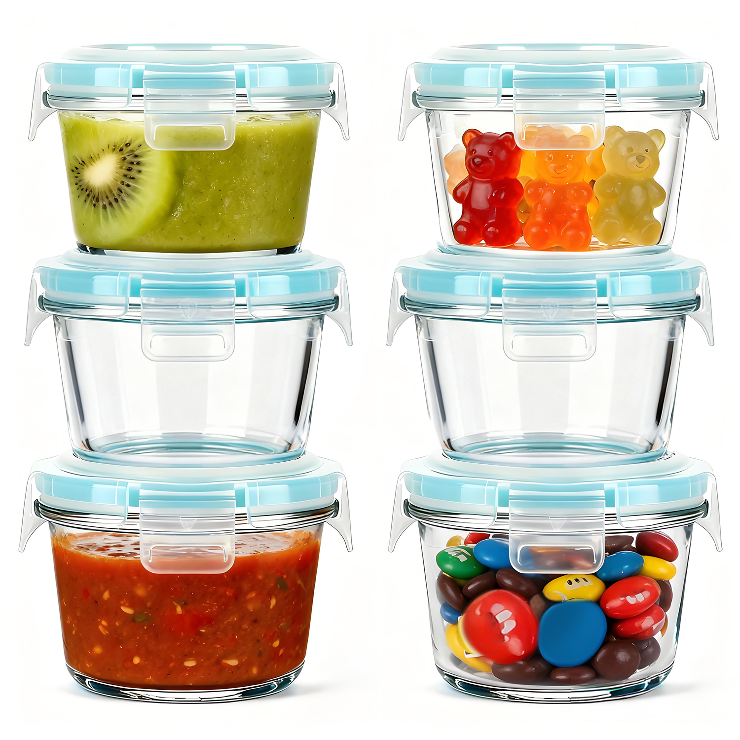 Taimasi Glass Food Storage Containers, 5oz, 12 Piece Set photo 8