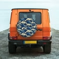 thumbnail image 6 of Goofa Japanese Water Wave Pattern Universal Tire Cover for Jeep, SUV, Truck, and Trailer – Waterproof, UV-Resistant,Easy to Install, Fits 14"-17" Tires-15 inch, 6 of 6