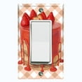 thumbnail image 1 of Metal Light Switch Wall Plate Outlet Cover (Layered Chocolate Strawberry Custard Cake - Single Rocker), 1 of 2
