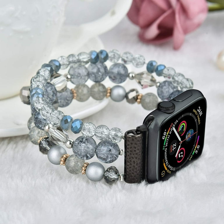 V Moro Bracelet Beadeds Apple Watch Band 42 45mm Series Handmade
