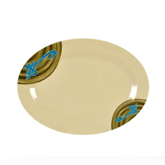 Excellante Wei Melamine Dinnerware Collection 8" x 6" Platter, Comes in Dozen