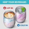Tempercraft 12oz Custom Laser Engraved Wine Tumbler - Vacuum Insulated Stainless Steel Travel Cup With Lid