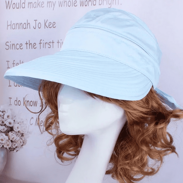 SHAR Women Ladies Adjustable Sun Hat Foldable Visor Cap Wide Brim Sun Protection Breathable
