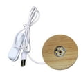 thumbnail image 4 of Led Display Base, Lighted Wooden Base Bracket, USB Powered Led Base, Wooden Lamp A 7cm Warm Light, 4 of 8