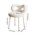 thumbnail image 5 of Aruwei Vanity Stool with Bowknot Backrest Living Room Women Girls Bedroom Makeup Chair Adjustable Foot Pads Armless Dressing Chair Side Table Seat Clearance_Vanity Stool, 5 of 7