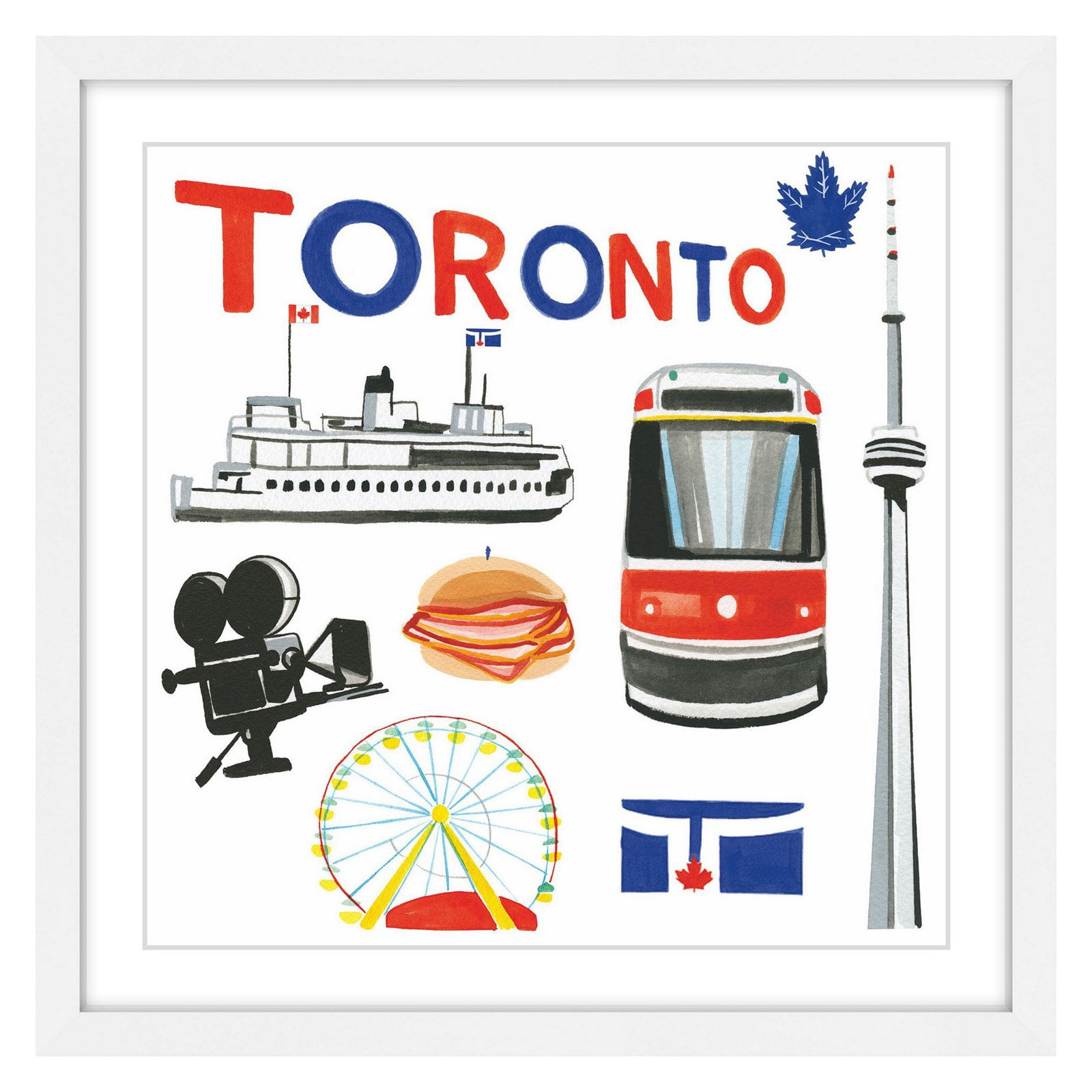 "Toronto Motif" by Molly Rosner Framed Painting Art Print