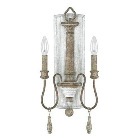 Allen Antique Lighting - Austin Allen & Co. Zoe French Antique Two-Light 8.5-Inch Wall Sconce