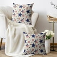 thumbnail image 3 of American 4th of July Patriotic Pillow Covers 20X20 Set of 2, Red Blue Cream Star Independence Memorial Day Throw Pillowcovers Holiday Theme Decor Outdoor Farmhouse Cushion Cover Couch Sofa Bed, 3 of 6