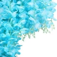thumbnail image 6 of Sinhoon 24 Pack Artificial Wisteria Vine Ratta Fake Wisteria Hanging Garland Silk Long Hanging Bush Flowers String Home Party Wedding Decor (Blue), 6 of 7