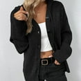 thumbnail image 4 of 1PCS drawstring knitted jacket-black, 4 of 5