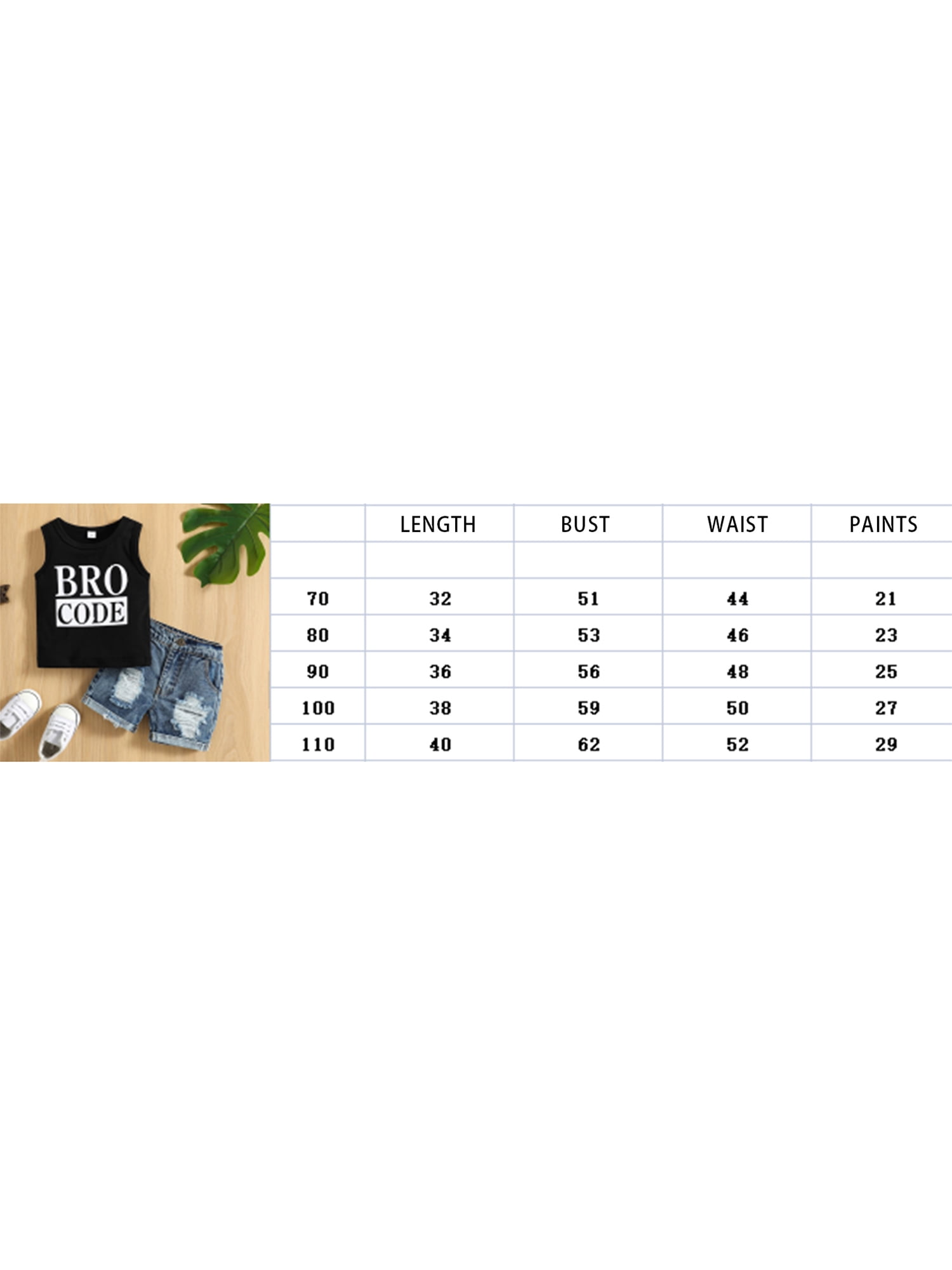 Baby Toddler Boys Summer Outfit Set Round Neck Sleeveless Letter Print Tank Tops with Ripped Denim Shorts for baby girls at 3 months to 3 years old