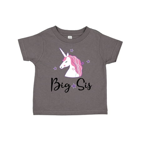 

Inktastic Big Sis Unicorn Girls Sister Announcement Gift Toddler Toddler Girl T-Shirt