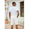 thumbnail image 4 of COOFANDY Men's Flat Front Shorts Casual Classic Fit 7" Elastic Waist Drawstring Walking Shorts with Pockets, 4 of 10